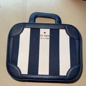 Kate spade mini trunk purse blue and white